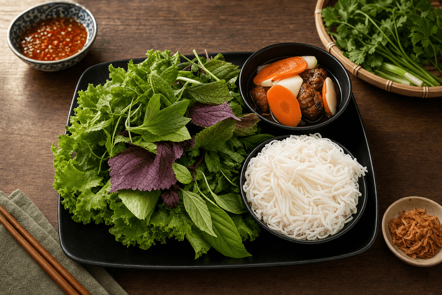 Bún Chả Hà Nội, grilled pork over cool vermicelli